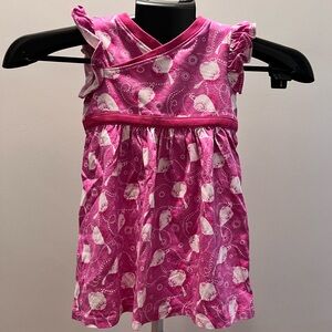 Pink Baby Dress with Ruffle Sleeves - Tea Collection